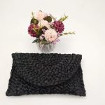 Women Pastoral Woven Design Straw Purse Clutch Bag - Image 12