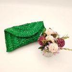 Women Pastoral Woven Design Straw Purse Clutch Bag - Image 11