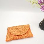 Women Pastoral Woven Design Straw Purse Clutch Bag - Image 8