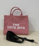 Women Fashionable Solid Color Large Capacity Letter Canvas Tote Bag - Image 8