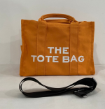 Women Fashionable Solid Color Large Capacity Letter Canvas Tote Bag - Image 7