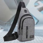 Wholesale Men Fashion Double Zipper Waist Chest Bag