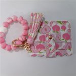 Wholesale Fashion Printed Silicone Bead Tassels Bracelet Pu Leather Wallet - Image 5