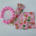Wholesale Fashion Printed Silicone Bead Tassels Bracelet Pu Leather Wallet - Image 6