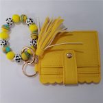 Wholesale Fashion Printed Silicone Bead Tassels Bracelet Pu Leather Wallet - Image 8