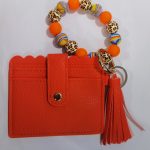 Wholesale Fashion Printed Silicone Bead Tassels Bracelet Pu Leather Wallet - Image 7