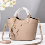 Wholesale Women Fashion Casual Solid Color Portable Bucket Handbag - Image 9
