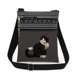 Wholesale Fashion Cute Double Zipper Cat Printed Shoulder Bag - Image 6