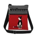 Wholesale Fashion Cute Double Zipper Cat Printed Shoulder Bag - Image 9