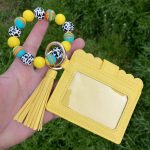 Fashion Creative Multicolor Silicone Bead Bracelet Keychain Multi-Card Wallet - Image 9