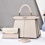Women Fashion Simple Elegant Solid Color Large Capacity Handbag Two-Piece Bag Set - Image 10