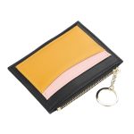 Men Multi-Card Card Holder Zipper Mini Coin Purse Stitching Pu Wallet - Image 6
