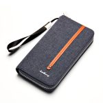 Wholesale Men Long Wallet Multi-Card Canvas Zipper Clutch Large Capacity Purse - Image 6