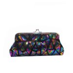 Women Fashion Creative Sequin Geometric Pattern Long Coin Purse - Image 6