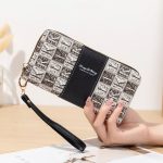 Wholesale Women Fashion Simple Color Block Zipper PU Purses - Image 6