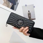 Wholesale Women Fashion Gothic Rivet Skull Long Multi Card Ports Purses - Image 6