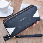 Women Fashion Long Sleeve Double Zipper PU Purses - Image 6