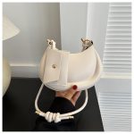 Women Fashion Solid Color Semi-Round Coin Purse Pendant Shoulder Bag - Image 7
