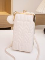 Women Fashion Rectangular Stitch Hair Ball Pendant Purses - Image 6