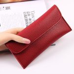Wholesale Women Long Large Capacity Solid Color Litchi Pattern Wallet Purse - Image 6