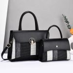 Wholesale Women Color Blocking 2 In 1 Flap Bag