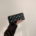 Wholesale Women Fashion Shiny PU Zipper Rectangular Purses - Image 6