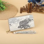 Wholesale Women Fashion Floral Embroidery Double Zipper Long Purses - Image 6