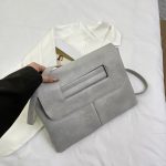 Simple Fashion Women Solid Color Envelope Clutch Bag - Image 6