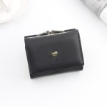 Women Cartoon Cute Coin Tri-Fold Solid Color Wallet - Image 5