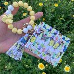 Women Fashion Leopard Butterfly Pu Leather Silicone Bracelet Keychain Wallet - Image 6