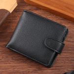 Men'S Fashion Simple Solid Color Pu Leather Coin Wallet - Image 6
