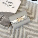 Women Fashion Casual Solid Color Bowknot Coin Wallet - Image 6