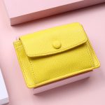 Women Basic Buckle Design Multilayer Solid Color PU Wallet - Image 6