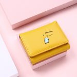 Women Basic Cute Dinosaur Pattern Folding Buckle Design PU Wallet - Image 5