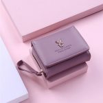 Women Basic Zipper Buckle Folding Design PU Wallet - Image 5
