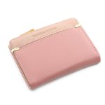 Women Cute Buckle Patchwork Design PU Wallet - Image 7