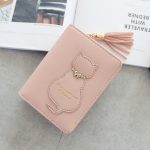 Women Fashion Cat Decoration Tassel Short Vertical Buckle Wallet - Image 11