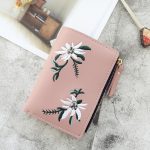 Women Fashion Embroidered Floral Ornament Buckle Vertical Check Wallet - Image 11