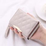 Women Fashion Buckle Tri-Fold Card Holder Pu Leather Multi-Card Zipper Wallet - Image 10