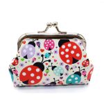 Women Fashion Seven Star Ladybug Print Buckle Compact Wallet - Image 10