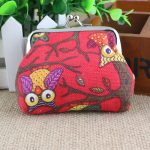 Women Fashion Vintage Canvas Owl Picture Compact Wallet - Image 13