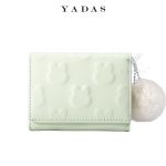 Women Fashion Fluff Ball Bunny Print Compact Wallet - Image 6