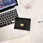 Women Fashion Simple Solid Color Lock Mini Pu Wallet - Image 6