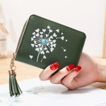Women Fashion Dandelion PU Tassel Zipper Mini Wallet - Image 6