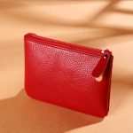 Neutral Fashion Solid Color Zipper Mini PU Wallet - Image 6