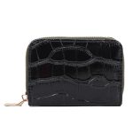 Unisex Fashion Crocodile Zip Mini PU Wallet - Image 6