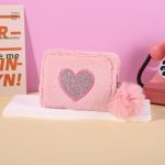 Women Fashion Plush Heart Zipper Wallet - Image 6