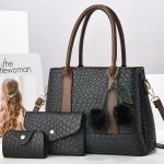 Wholesale Women Fashion Casual Large Capacity Stone Pattern Handbag Three-Piece Set - Image 5