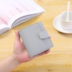 Wholesale Women Simple Solid Color Square PU Wallet - Image 6