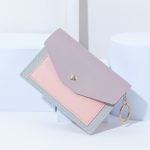 Wholesale Women Fashion Simple Color Block Flap Square Wallet - Image 6